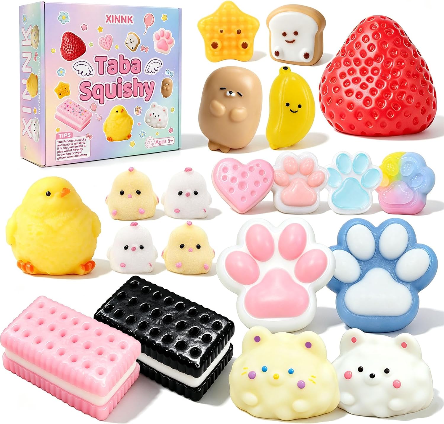 20 Pcs Taba Squishy Stress Toys