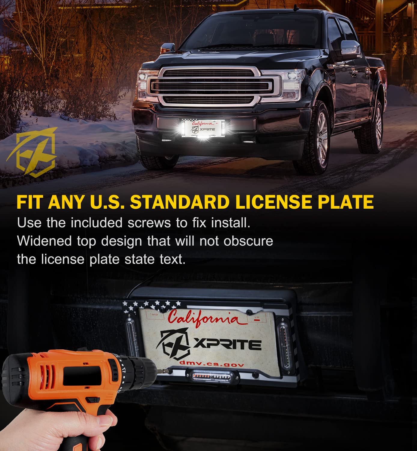 First Responder Lights And Siren Kits Xprite 36 LED License Plate ...