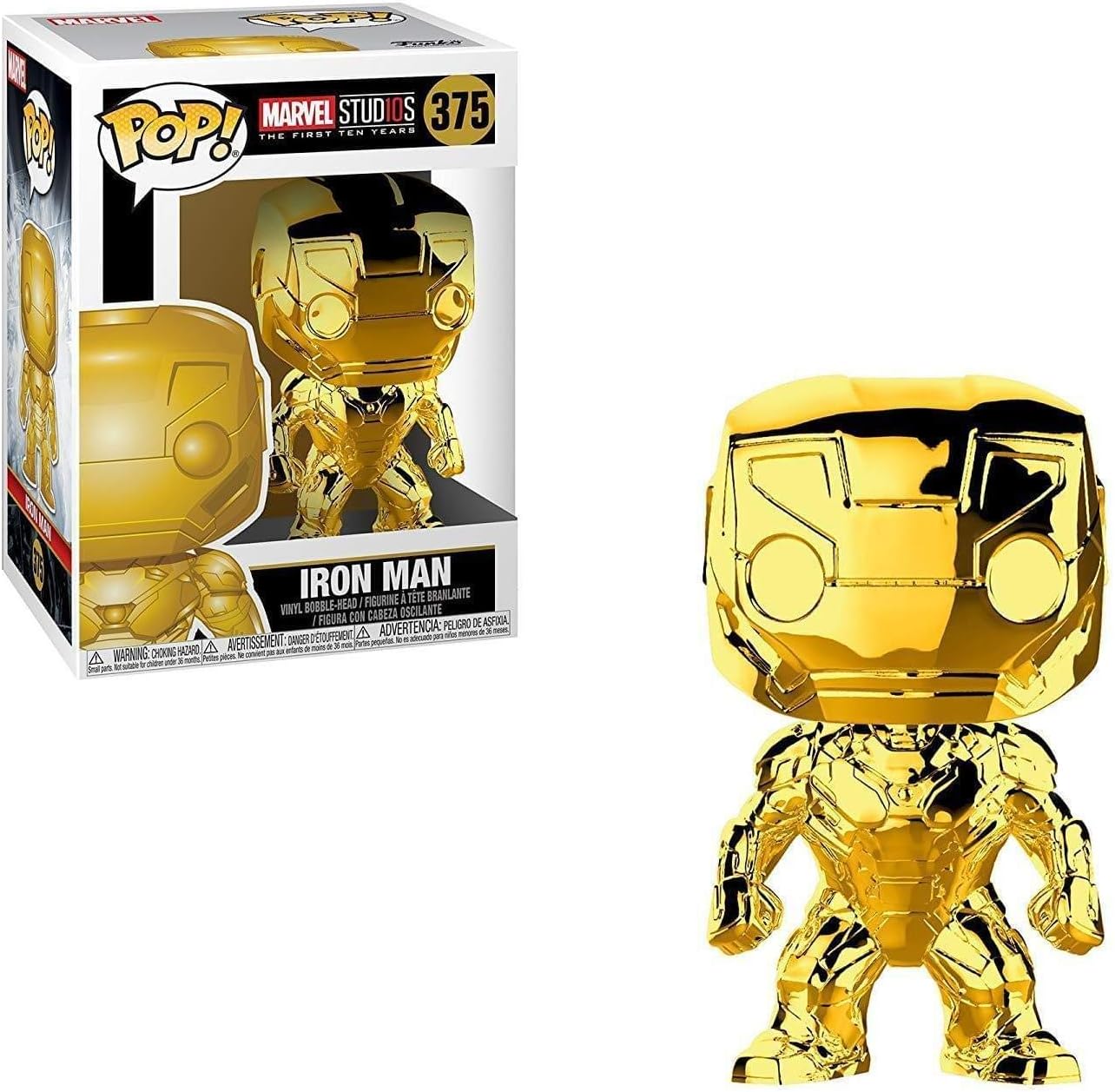 Marvel Studios 10th Anniversary: Iron Man Gold Chrome Funko Pop