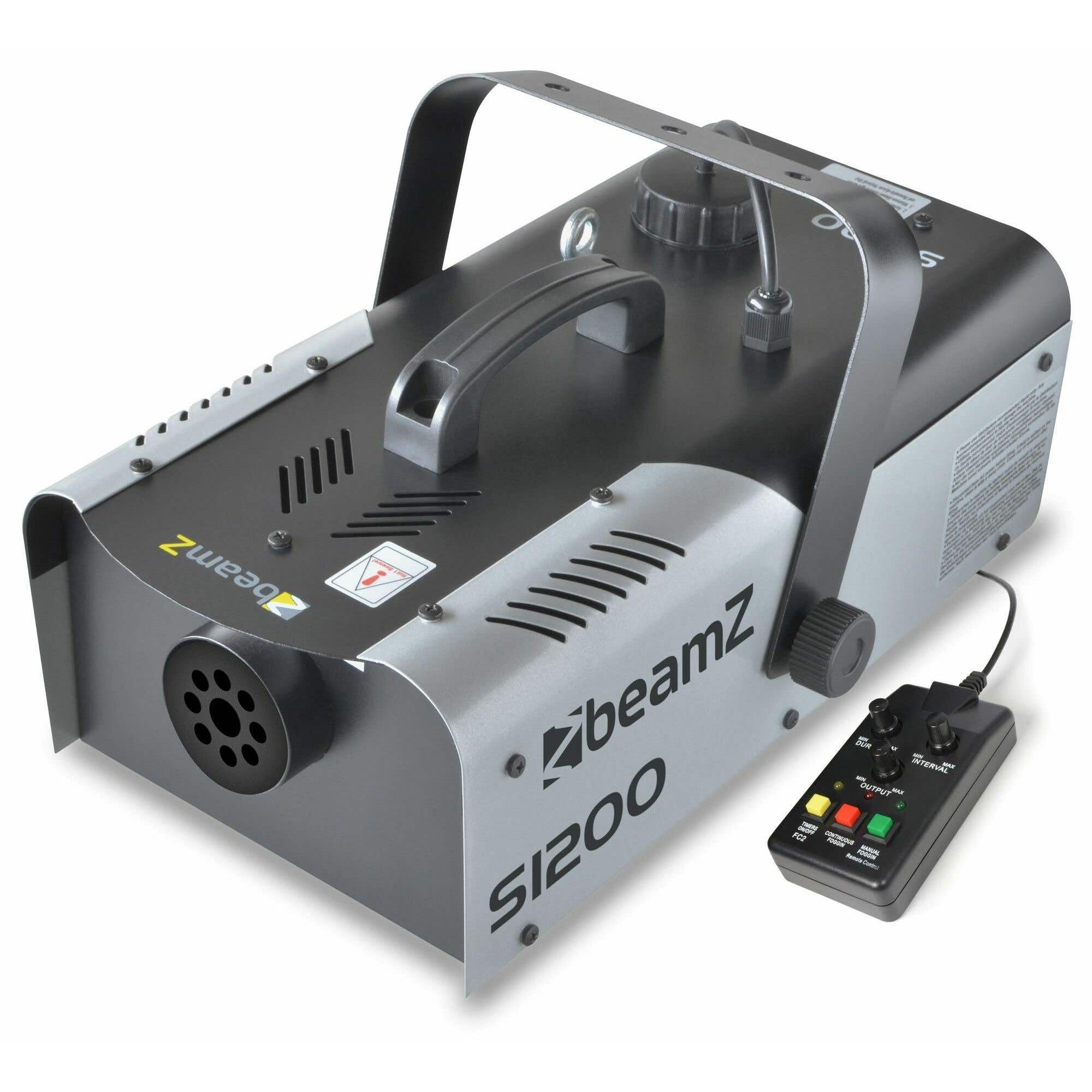 BeamZ S1200 MKII Nebelmaschine 1200 Watt Fogger, Party Rauchmaschine, Fog Machine mit Intervall Timer, 2,5 Liter Tank, Disco Smoke Machine für DJs, Nebelmaschine Halloween, Hochzeiten, Partys