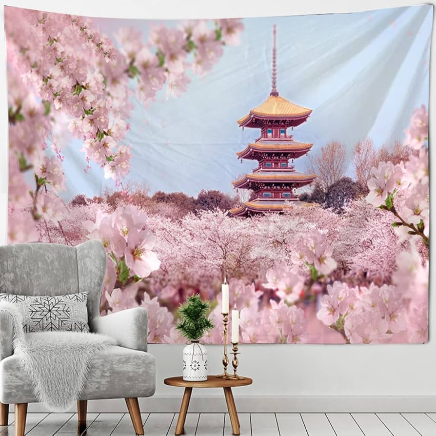 Amazon.co.jp: GEDWU 桜のタペストリー 壁掛け 壁飾り 満開桜