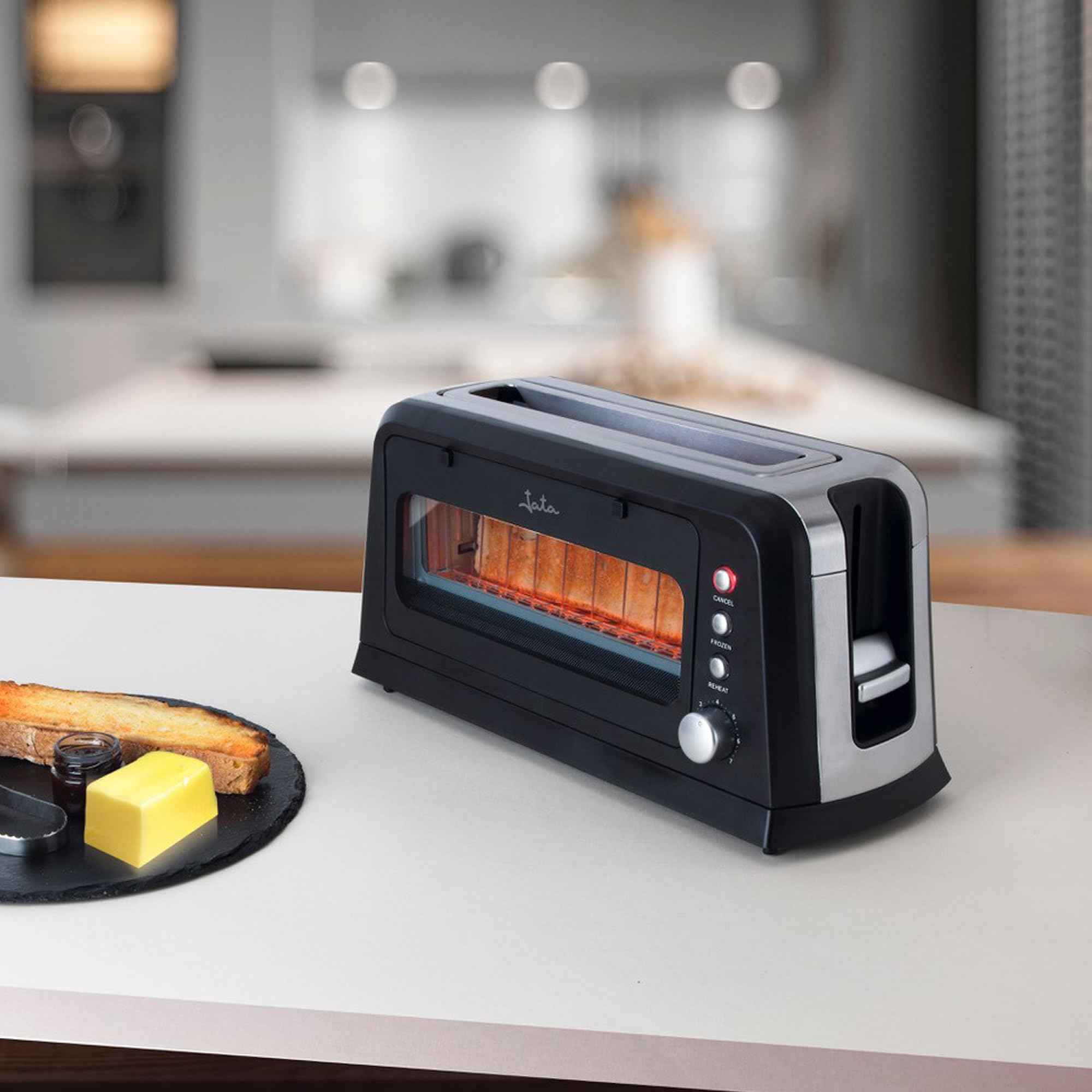 Jata TT632 TOSTADOR, 900 W, Vetro, Unico
