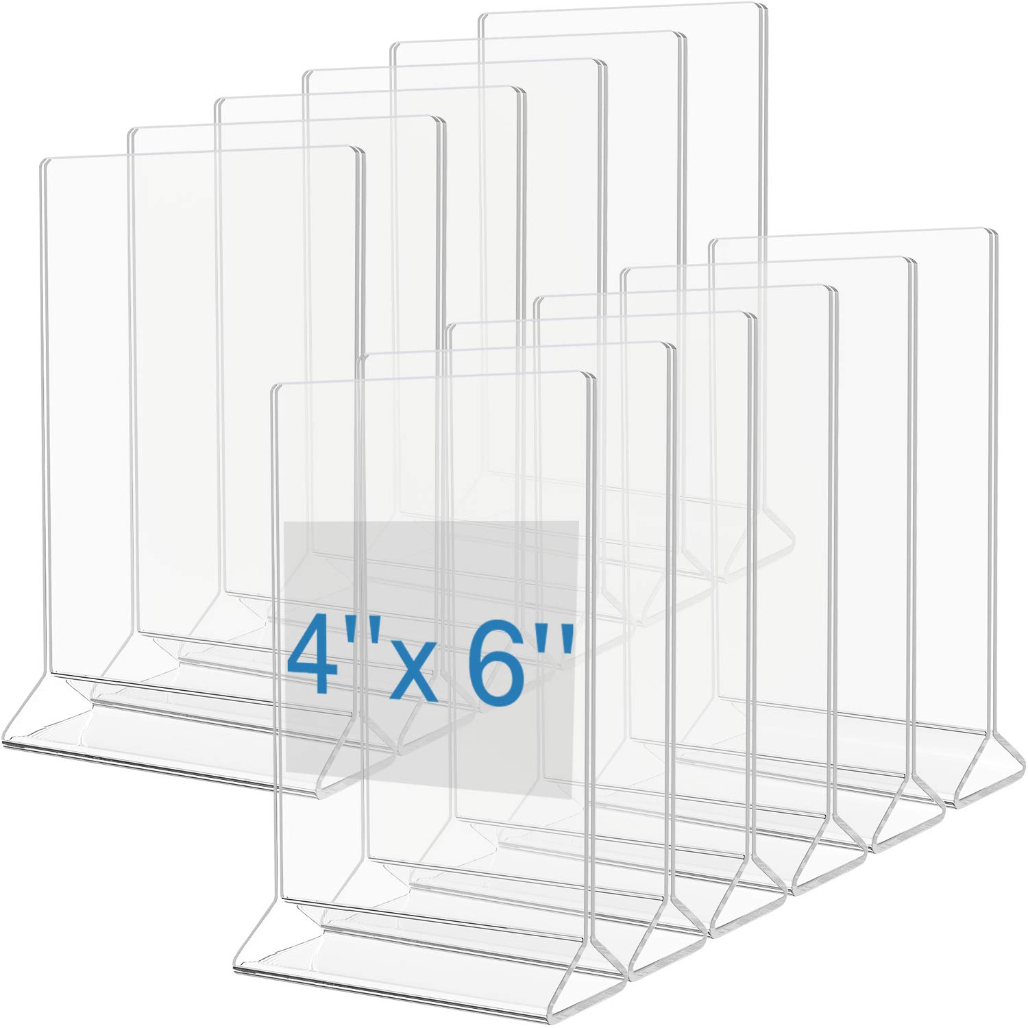 Buy MaxGear Acrylic Sign Holder 4"x6" T Shape Table Top Display Stand