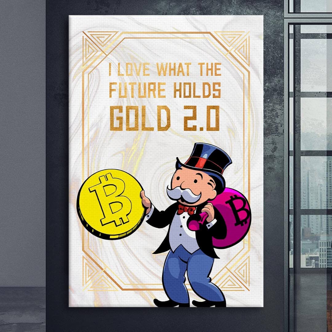 Amazon.com: Alec Monopoly Canvas | Bitcoin Gold 2.0 Poster | Gold Rich  Luxury Motivation | Gold Office Art | Wall Art Poster | Alec Limited Edition:  Posters & Prints