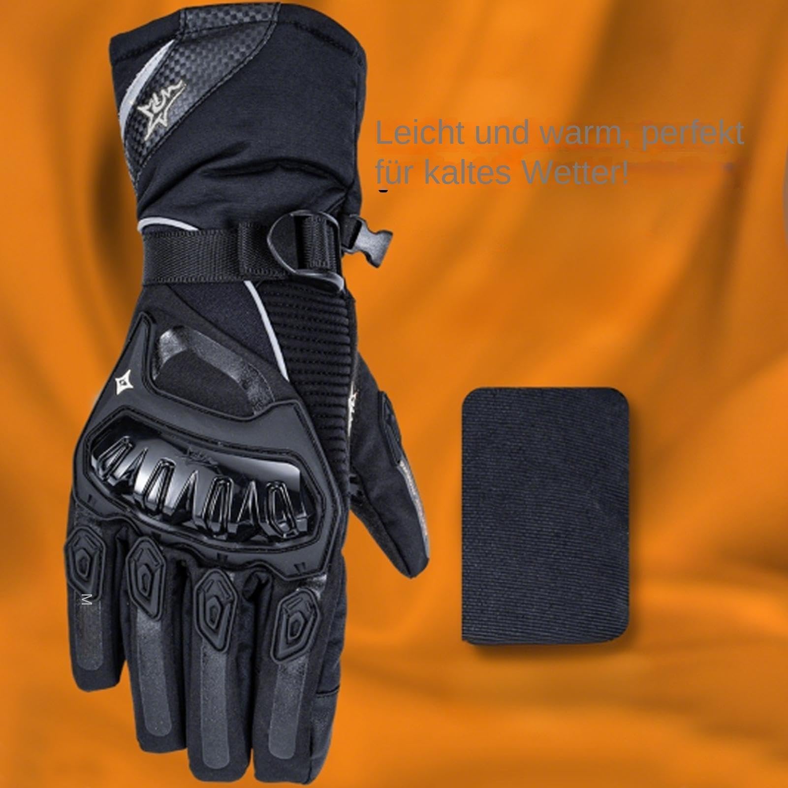 Guantes de invierno para moto, cálidos e impermeables, adecuados para