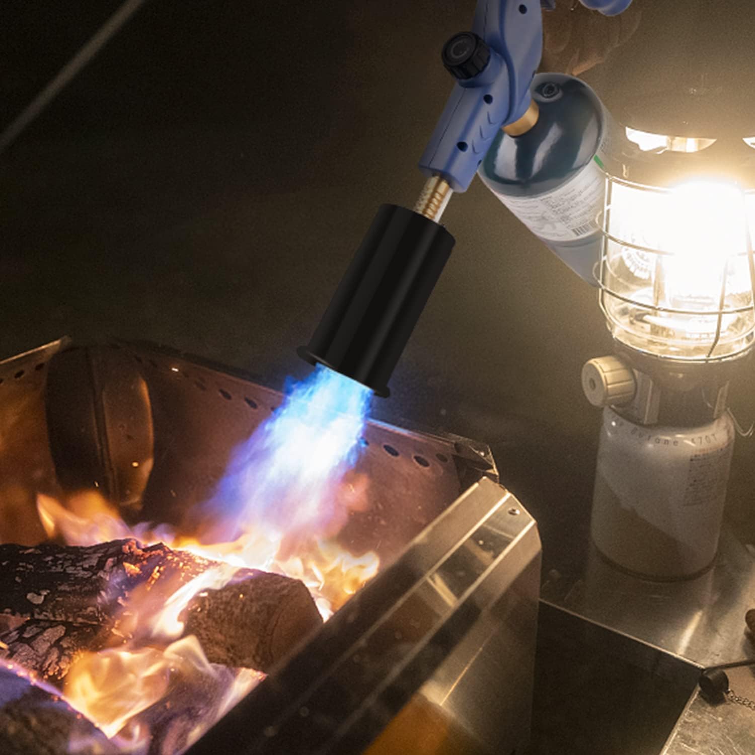 Sondiko Soplete de Cocina Potente, Soplete de Propano Pistola de Parrilla, Encendedor de Ffogata, Encendedor de Carbón, Ccocina Culinaria Parrilla (Ttanque de Propano No Incluido)