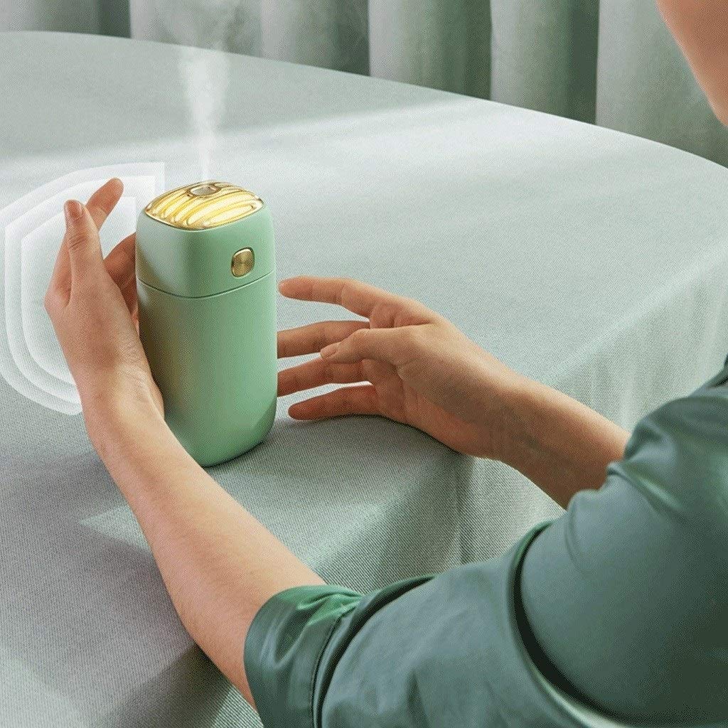 humidificador 260ml portátil humidificador, Mini humidificador de vapor frío con luz de la noche, USB humidificador personal Cerrado automáticamente, ultra silencioso, 2 Pulverizar modos, adecuado for