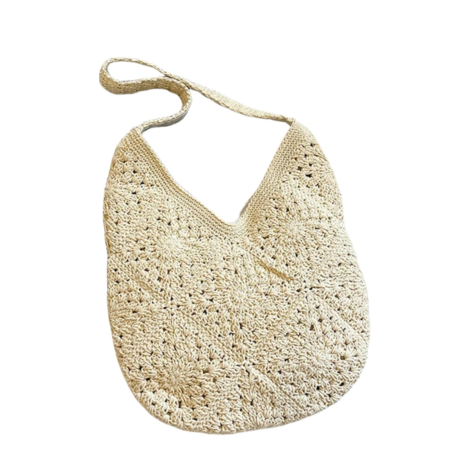 Borsa A Tracolla Borsa Intrecciata da Donna in Tessuto Intrecciato con Paglia Intrecciata per Spalla Integrale Sacca A Manico Completamente Abbinata-Beige