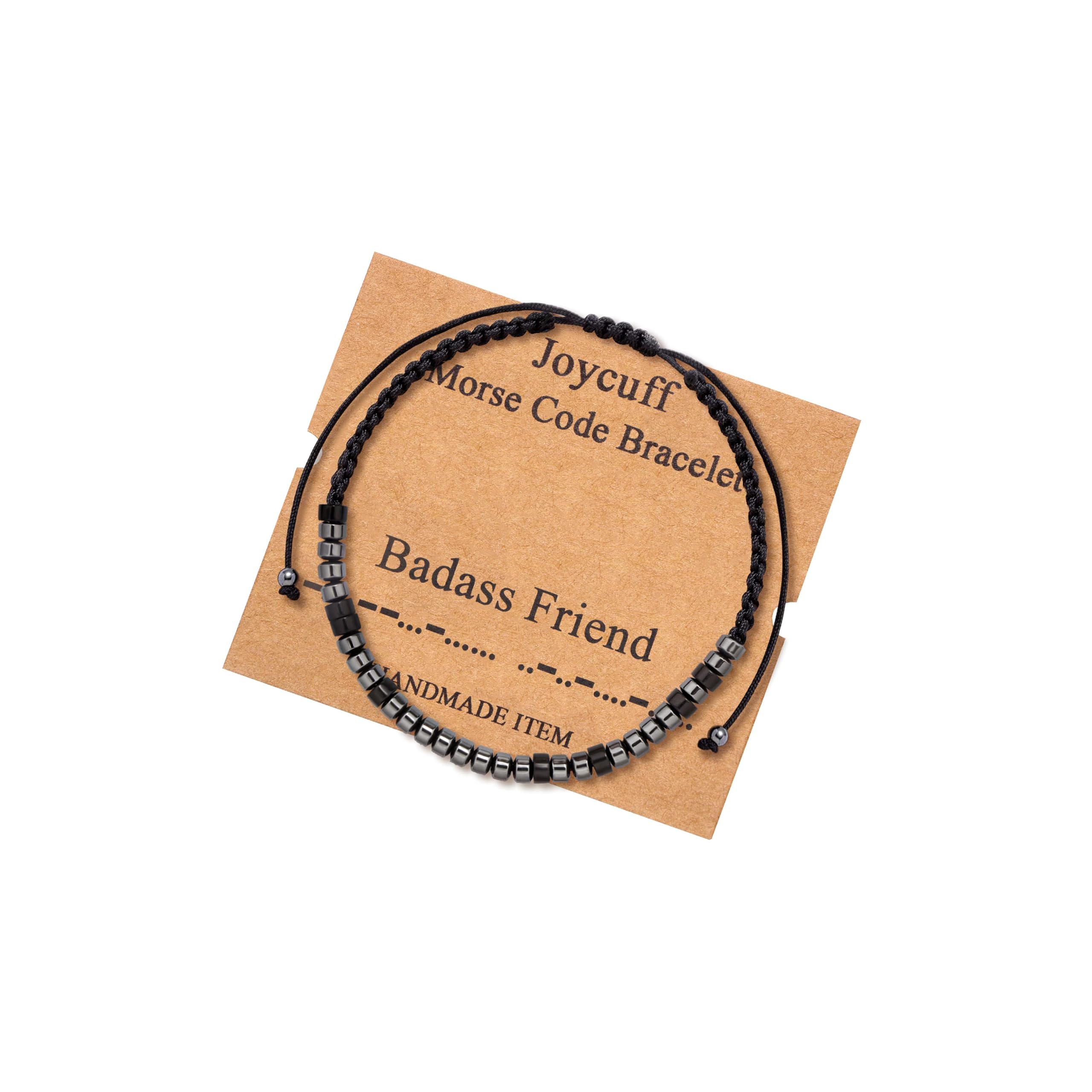 JoycuFF Gifts for Friends Morse Code Bracelets for Women Funny Friendship from Best Friends BFF for Birthday Thanksgiving Day Christmas Jewelry