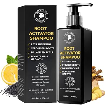 Root Activator Shampoo for Men Upgraded Hair Growth Shampoo for Hair Loss and Thinning Hair - Hair Loss Regrowth Shampoos for Men Women Refreshing Herbal Scent