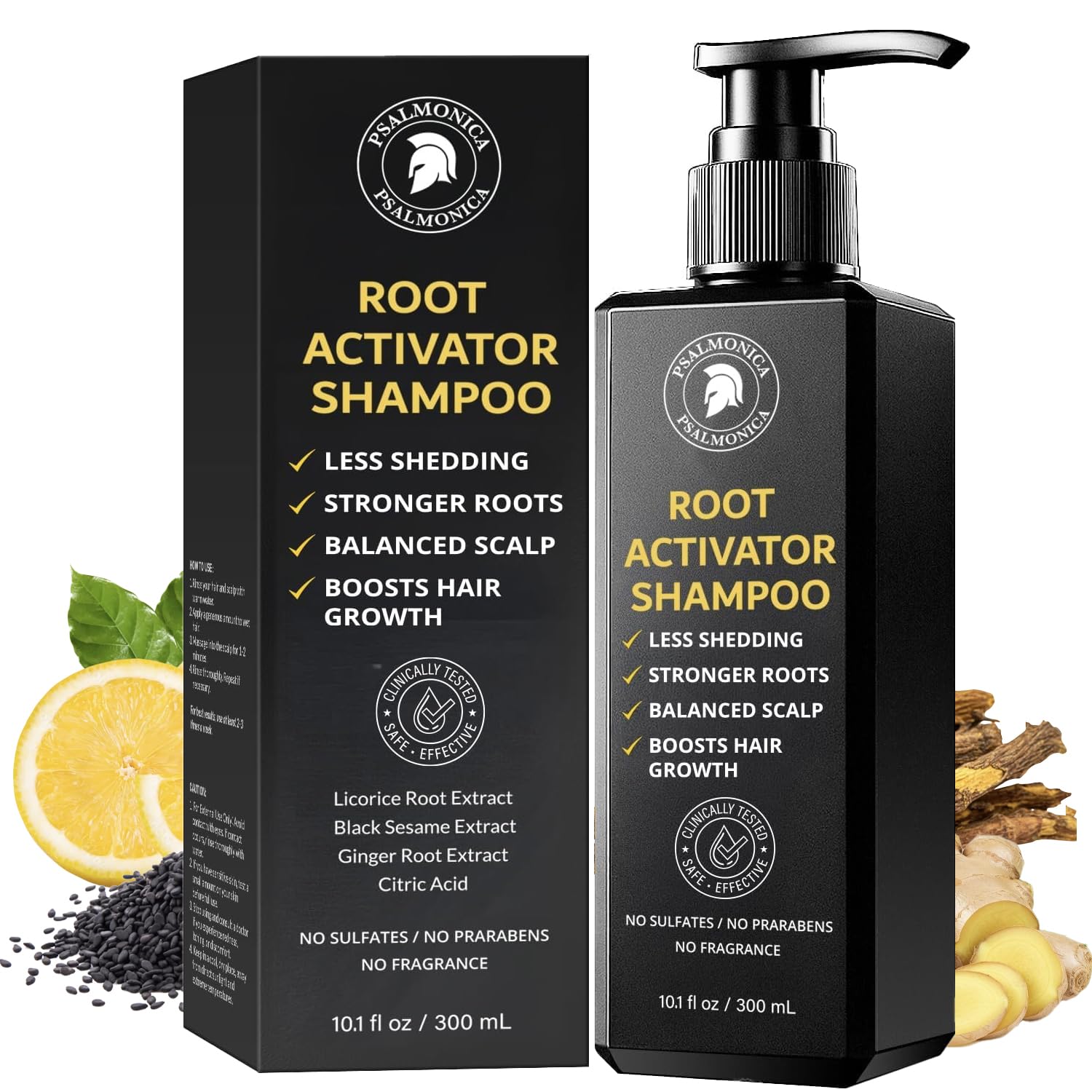 Root Activator Shampoo for Men: Upgraded Hair Growth Shampoo for Hair Loss and Thinning Hair - Hair Loss Regrowth Shampoos for Men Women (Refreshing Herbal Scent) 10.1 Fl Oz (Pack of 1)