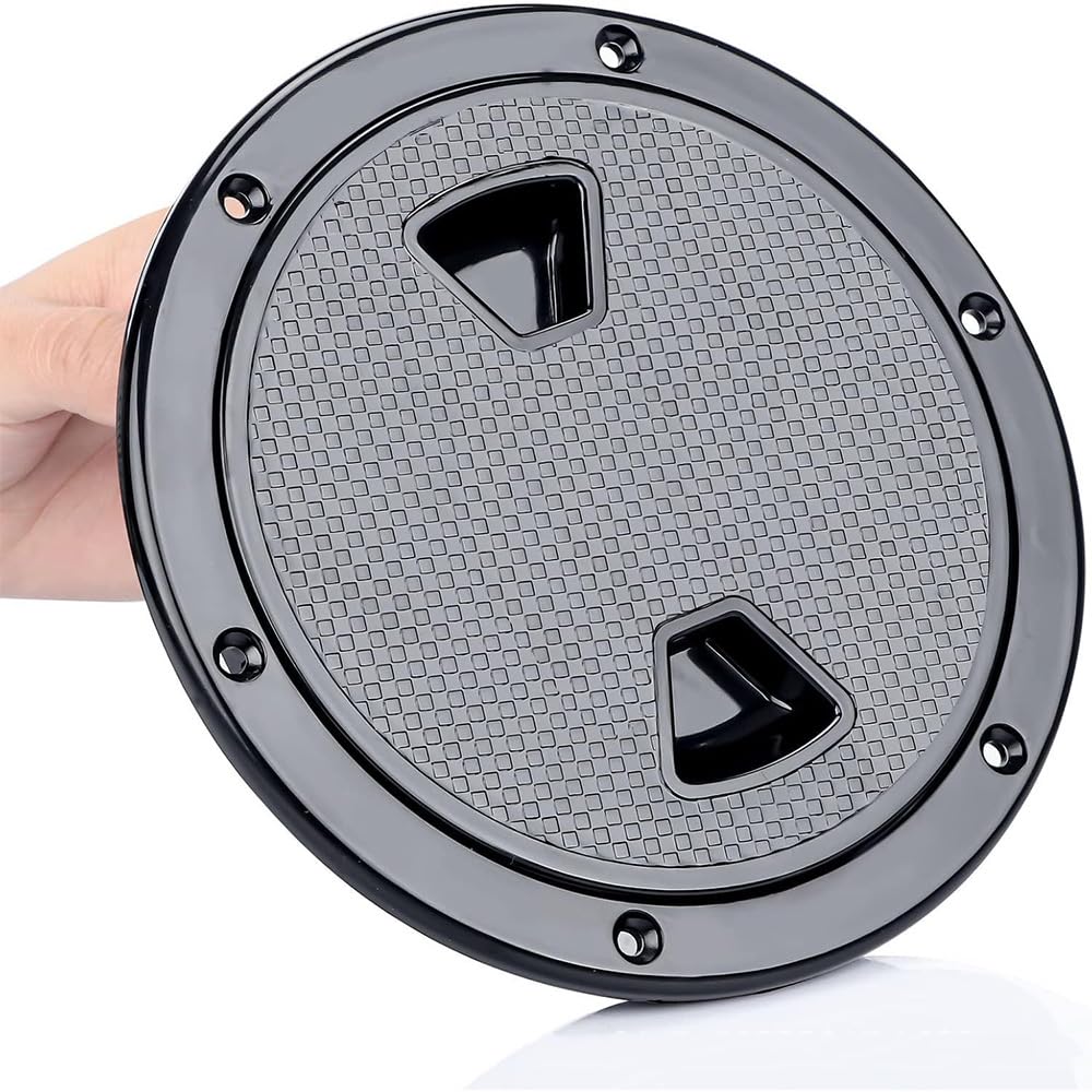 TopHomer 1 Stück Bootsluke, Runde rutschfeste Inspektionsluke mit Abnehmbarem Deckel für Boote und Yachten