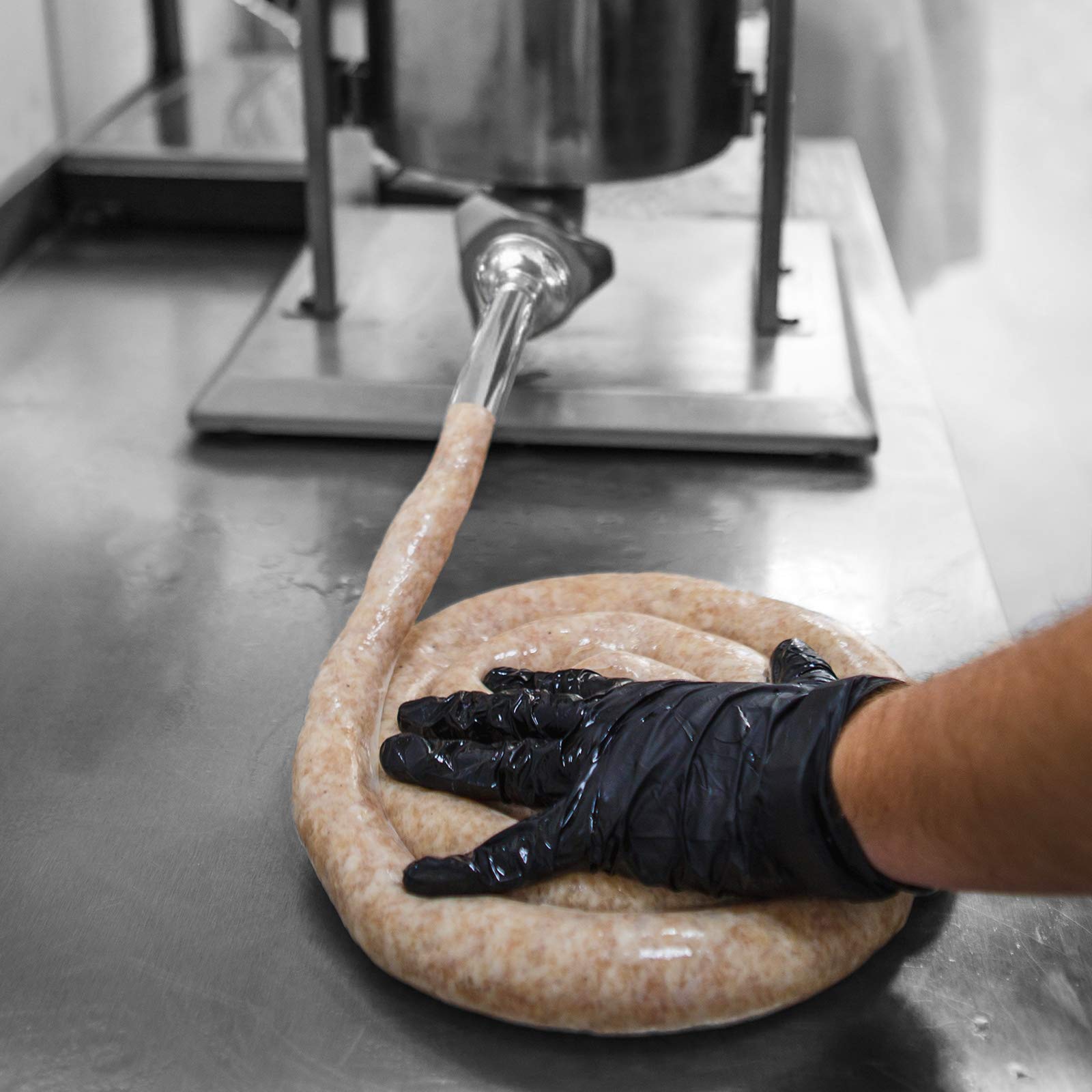 Macchina da cucina verticale per riempire salsicce, kit per ripieno di carne con ugelli di riempimento professionali di 5 dimensioni, attacco 3L, uso commerciale e domestico