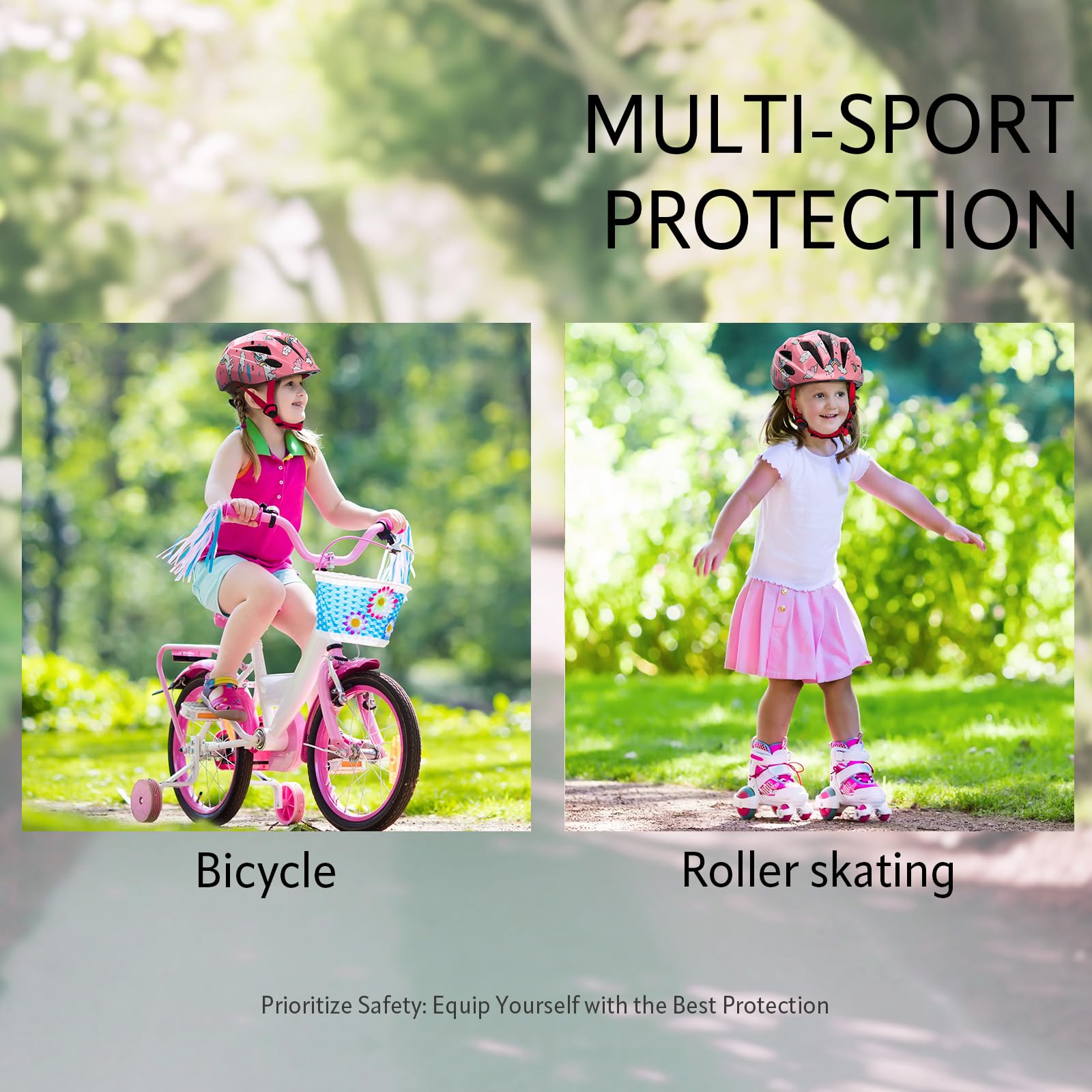 Bambini Casco da Bici Regolabile Casco per 3-8 Anni Ragazzi Donna circonferenza testa 52-56 cm Bicicletta BMX Cycling Skateboard Casco Certificato CE