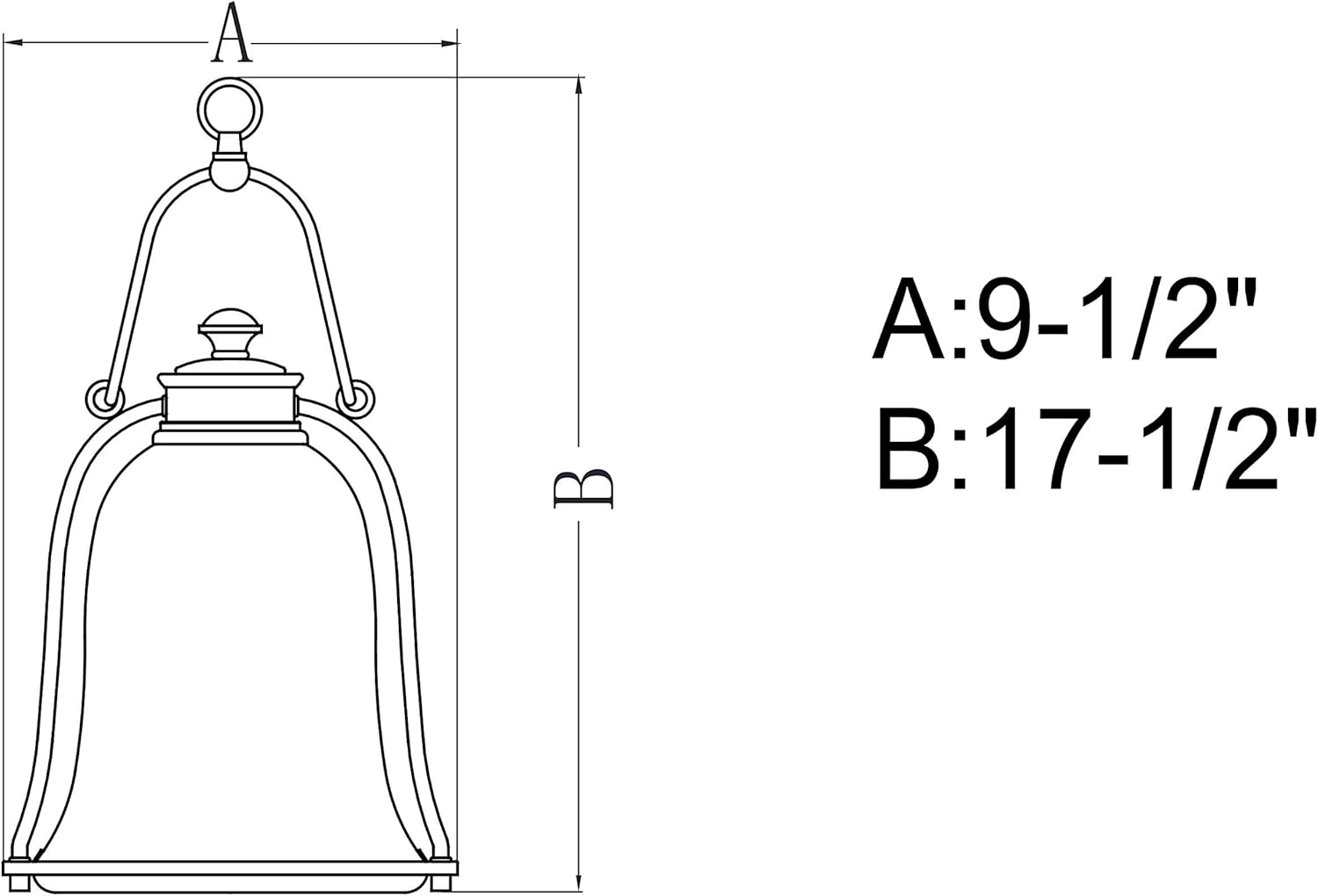 Crazy Deals VAXCEL Farmhouse Outdoor Pendant Light - Noble Bronze Finish Porch Hanging Lights with Clear Seeded Glass, Interior or Exterior Lantern Pendant Light for Porch, Front Door, Entryway