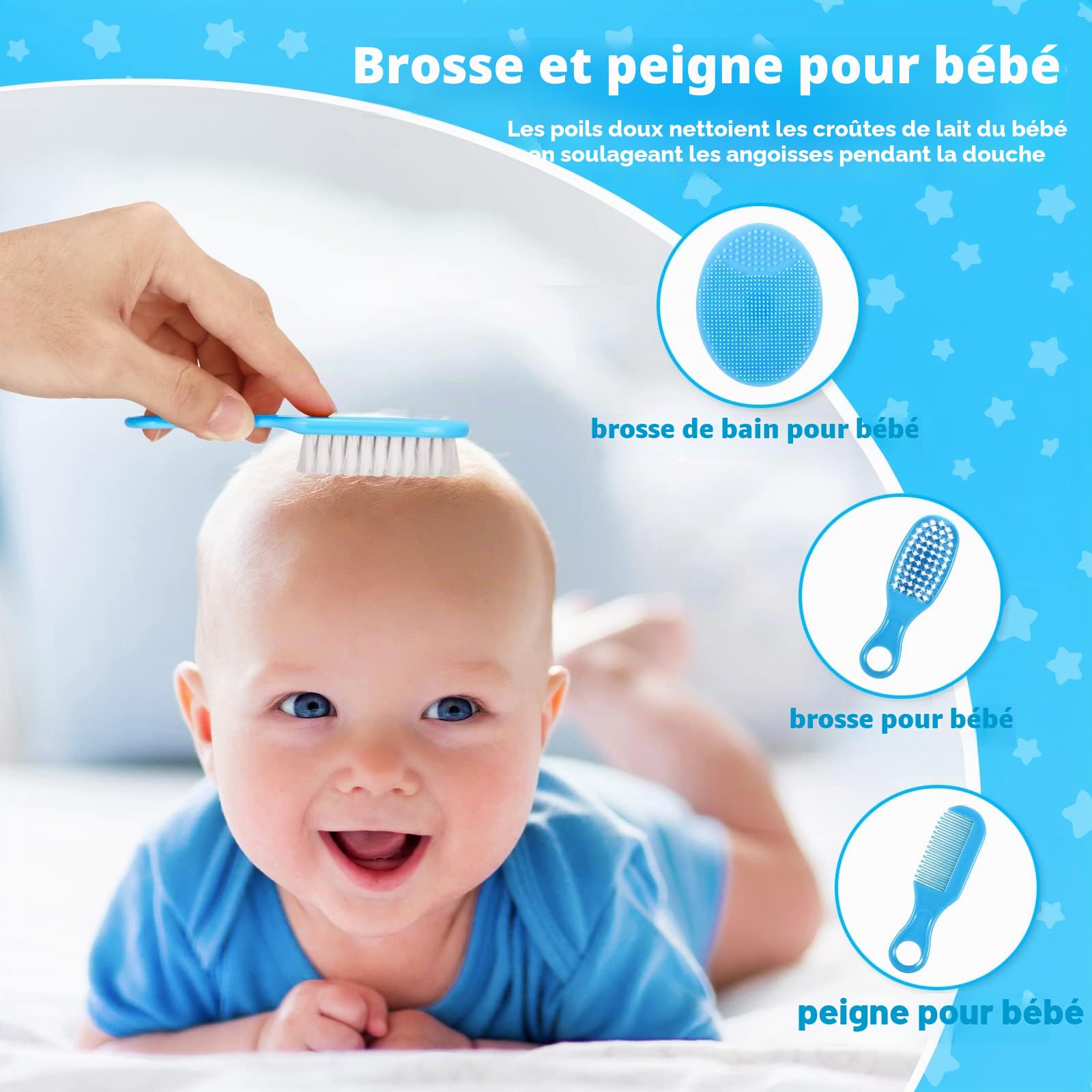 Kit de soins de santé et de toilettage pour bébé, 28 pièces, kit de toilettage amélioré avec brosse à cheveux, peigne, coupe-ongles pour nouveau-né, tout-petit, bébé