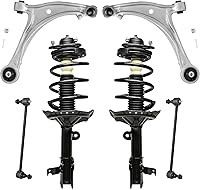 Vista 234 de Detroit Axle - Kit de puntales delanteros para Ford 2000-2004 Focus 2 puntales con muelle helicoidal 2 brazos de control inferiores con rótulas 2001