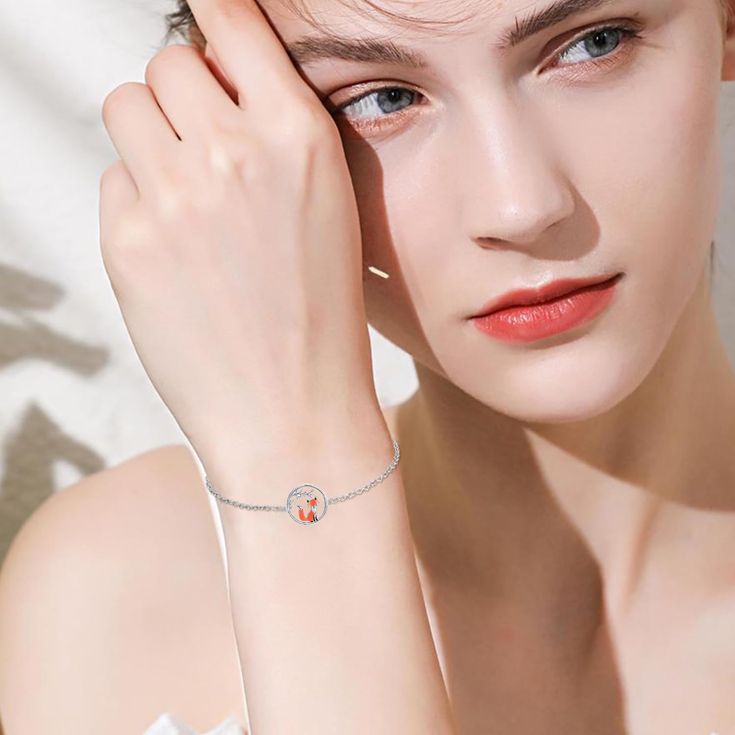 YAFEINI Fox Bracelet 925 Sterling Silver Fox Jewelry Bracelet Cute Fox Gifts For Women - Image 6