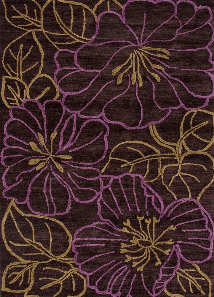 Jaipur Rugs Inc Hand Tufted, Hibiscus Black Berry/Black
