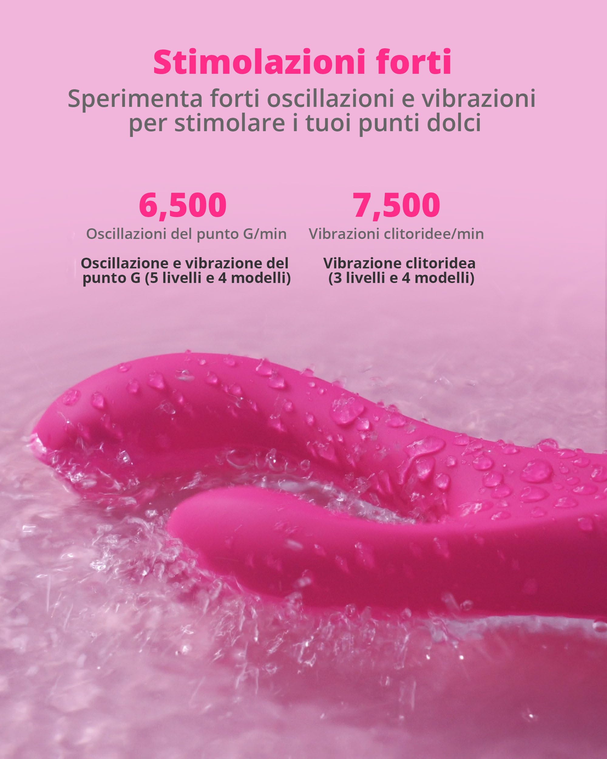 LOVENSE Osci 3 Rabbit Sex Toy Vibratore con telecomando APP, vibratore punto G e massaggiatore di oscillazione con doppio motore per stimolatore clitorideo, giocattoli per adulti per le donne