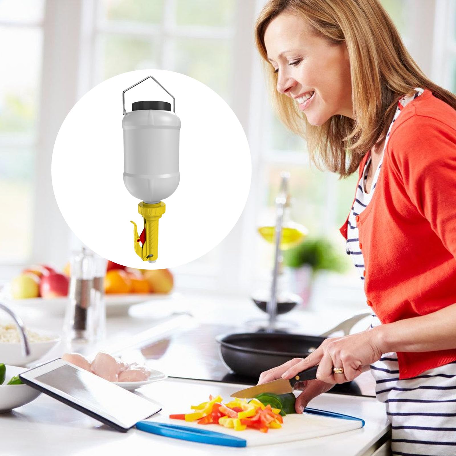 Dispenser Multiuso per Salse, Ricaricabile, per condimenti, Bottiglia da spremere appesa per condimenti per Insalata, condimenti per Barbecue, Bottiglia da spremere capacità