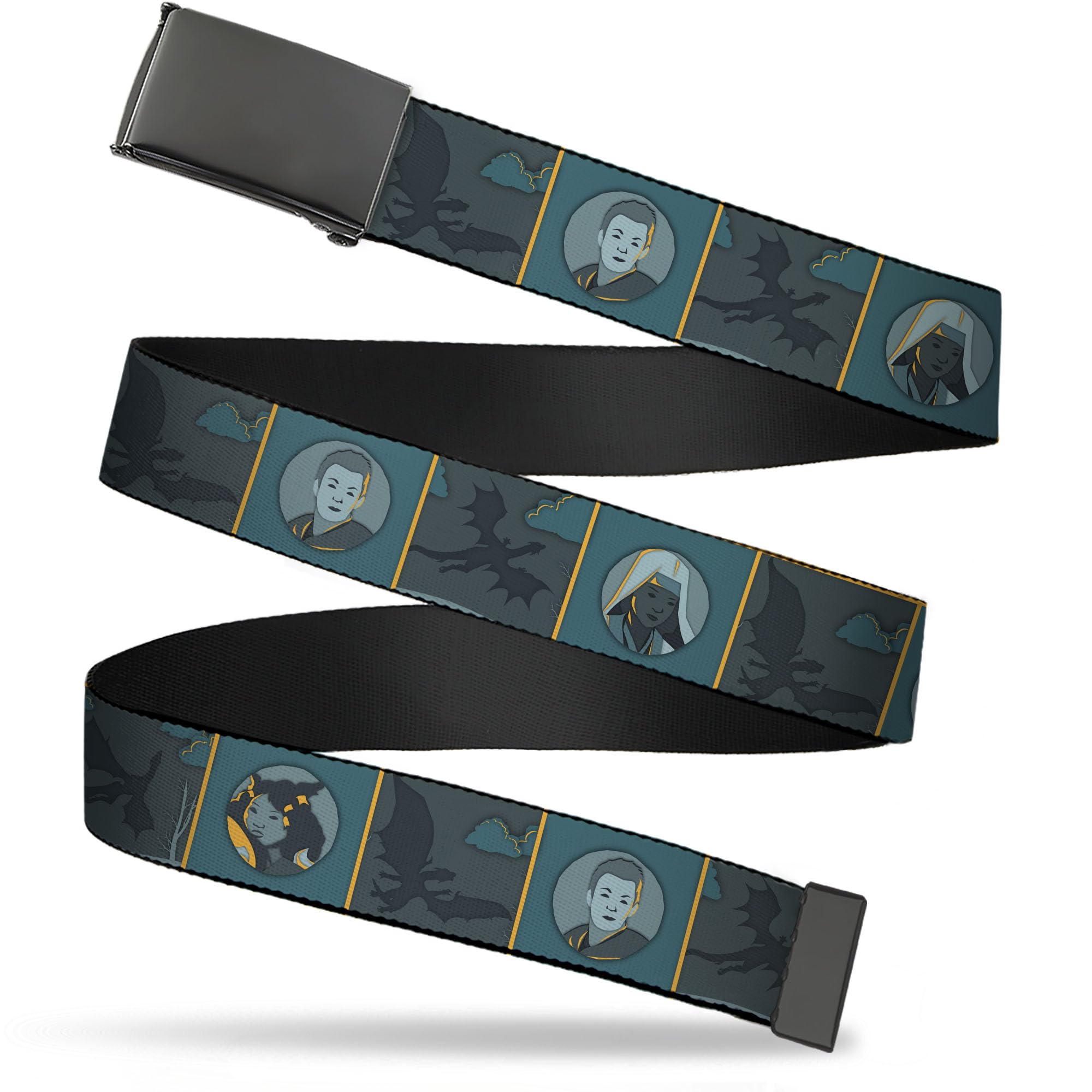 Buckle-Down Dungeons & Dragons Flip Web Belt Dungeons and Dragons Ampersand Icon Characters