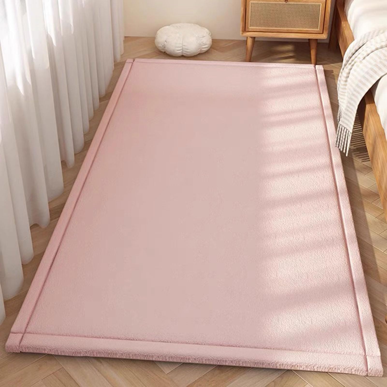 Teppich Für Kinderzimmer, Baby-Krabbelmatte 130 x 130 cm Krabbelmatte Kinderteppich 2cm Dicke Korallensamtteppich als Krabbeldecke fürs Kind, Yogamatte Tatami-Matte spielteppich und Übungsauflage