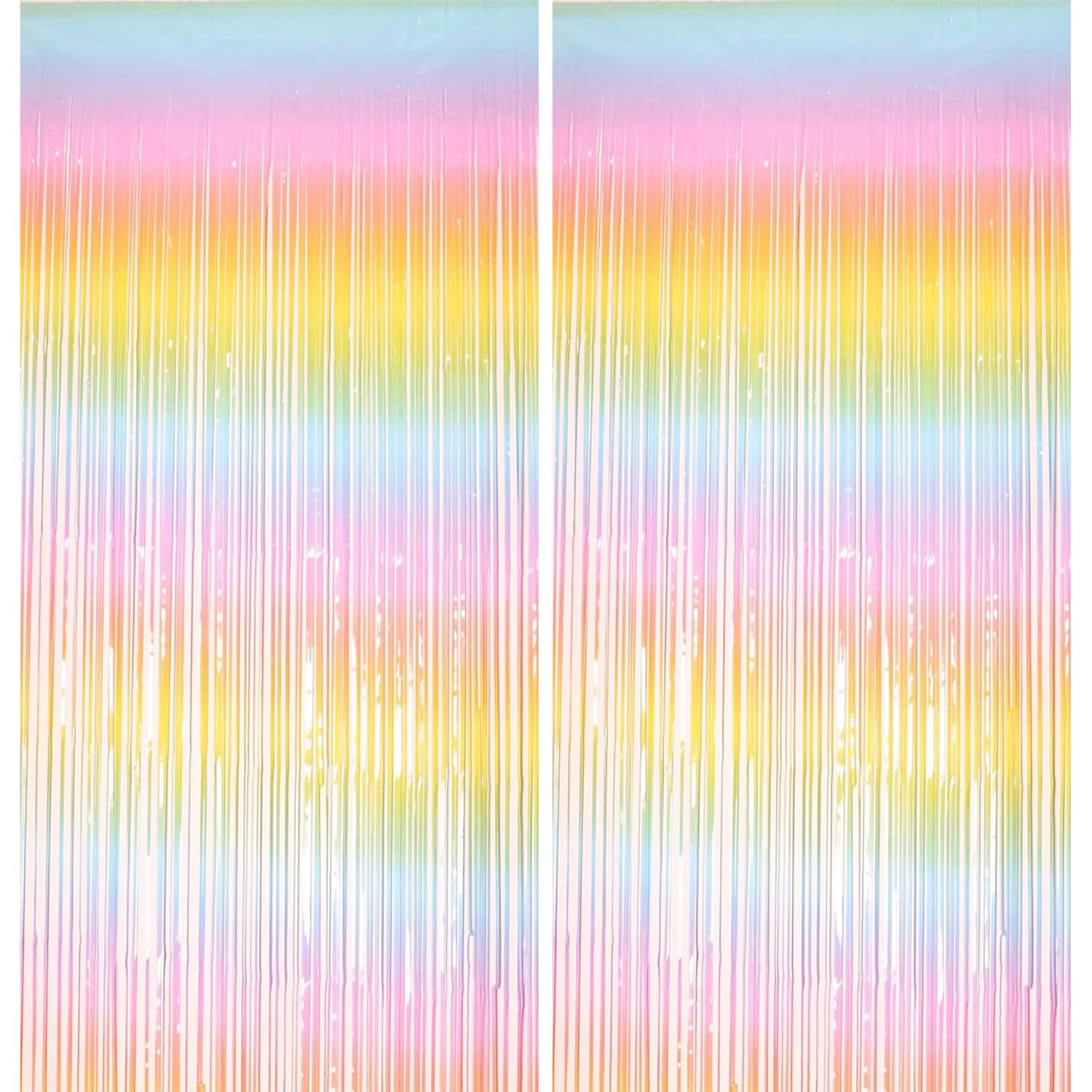 Special You Pastel Fringe Backdrop Curtains for Decoration, Fancy Curtains for Decoration Curtains for Background, Foil Curtain for Decoration, Backdrop for Birthday Decoration, Birthday Curtain- 2Pcs