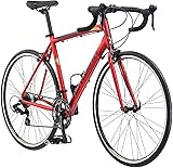 Schwinn Volare 1300 Road Bike, 700c Mens and Womens Bike, 14-Speed Drop Bar Road Bicycle, Aluminum Frame, Sport Tires, Fitness Seat, Alloy Caliper Brakes, Adult Bicycle Volare 1400 Red Volare 1400/21-Inch Frame