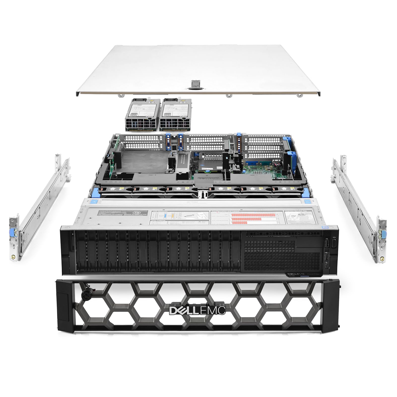 Dell PowerEdge R740 Server 2.70Ghz 36-Core 384GB 2X 960GB SSD 14x Caddies Rails (Renewed)