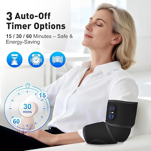 Miniatura 6 de Envoltura térmica recargable  Almohadilla térmica de 5000 mAh con 3 ajustes de calor y temporizador para frente, cuello, muñeca, rodilla, pierna,