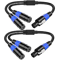Vista 8 de LanSenSu Cable divisor Speakon, 1 macho a 2 hembras XLR Y Splitter Speakon Cable Splitter Speakon 1 macho a 2 hembras (paquete de 1)