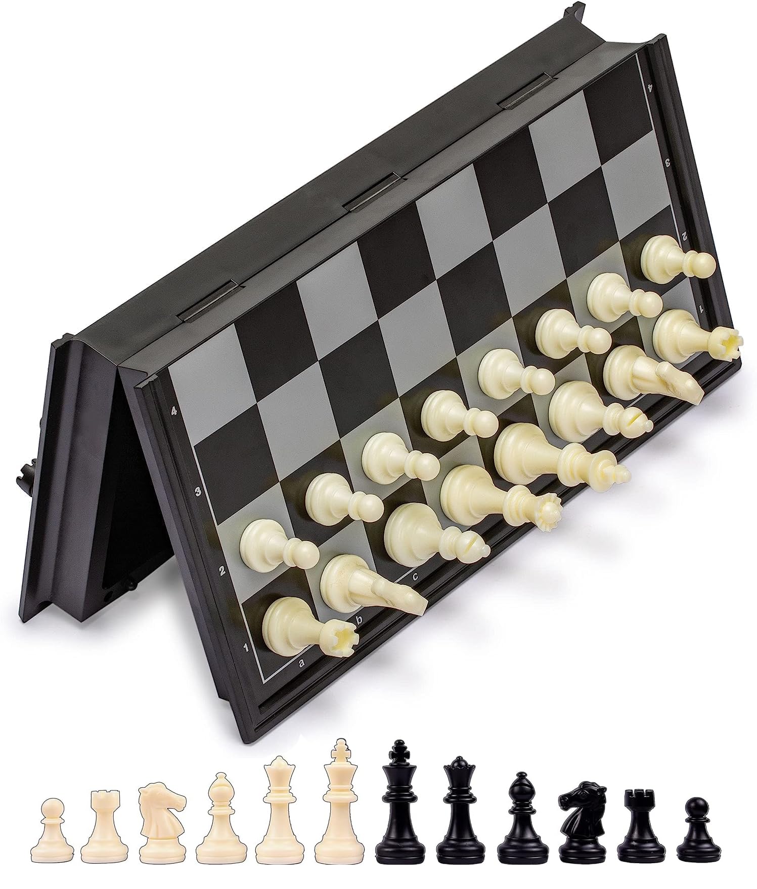 Synlark® Magnetic Chessboard Game Set with Folding Travel Portable Case Chess Board Set with Folding Chess Board 2 Players Travel Toys for Kids and Adults (Black) (B0D7CBCHZP) Amazon Price History, Amazon Price Tracker