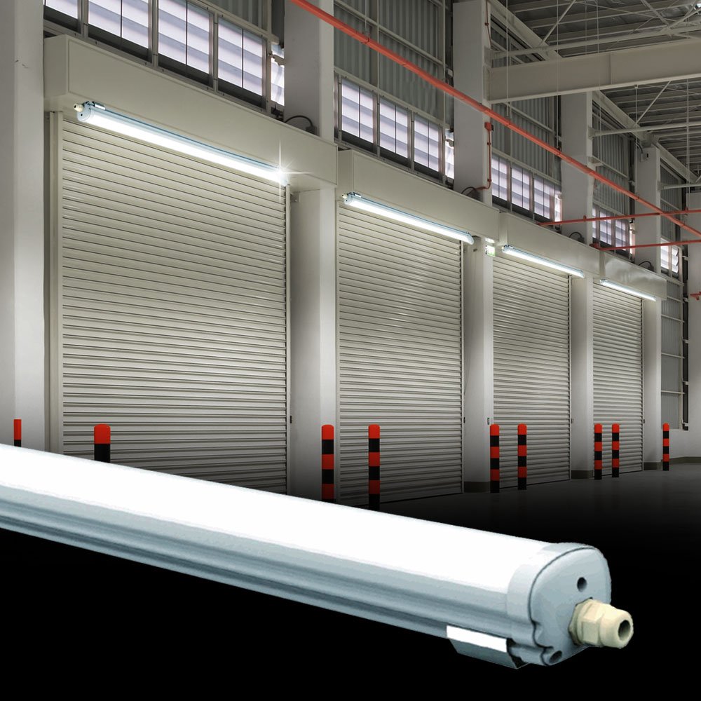 V-TAC SKU.6287 Etanche LED 150cm 48W IP65 VT-1574, Plastique,et Autre materiaux, Blanc, Hauteur x Largeur x Profondeur :1500 mm x 86 mm x 72 mm