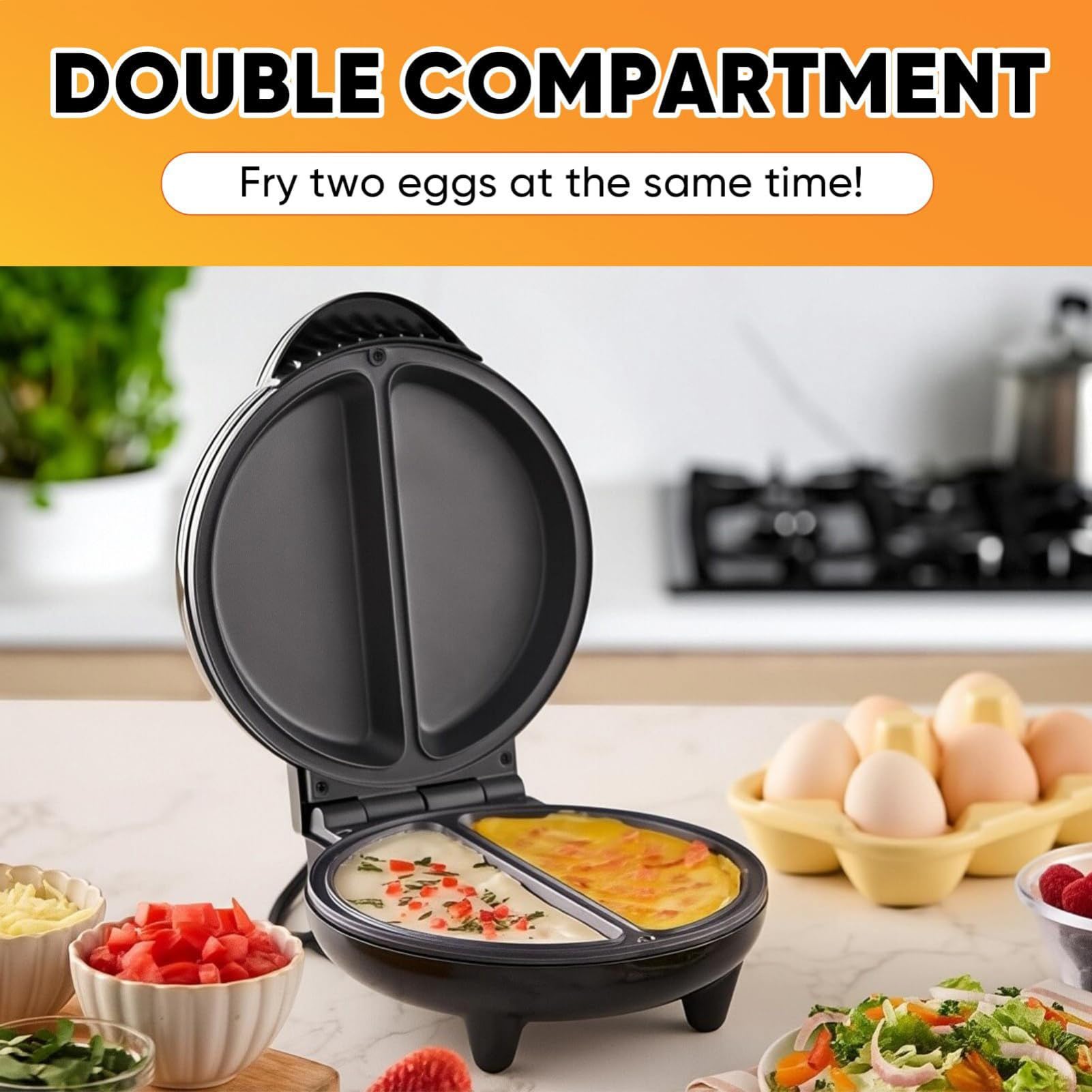 Macchina per tortilla antiaderente, riscaldamento , manico a tocco freddo | Accessori da cucina per omelette a colazione, per casa, camera da letto, campeggio