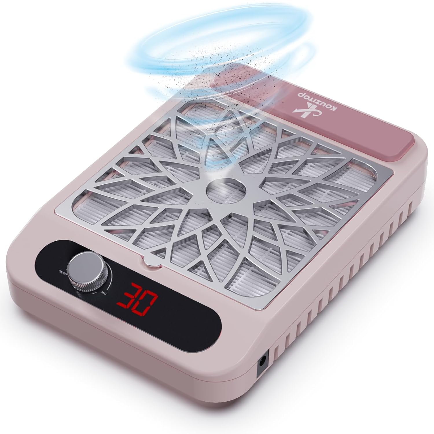 Nail Dust Collector for Nail Techs, Compact & Quiet Nail Vacuum dust Collector with Reusable Filter, Powerful Nail Fan Nail Tech Must Haves for Gel Polish, Pedicures, Salon & Home Use