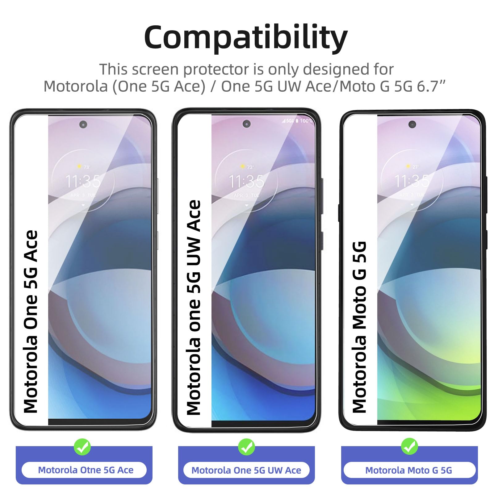 Vetro Temperato Per Motorola One 5G UW Ace Protezione Schermo - Foto 7
