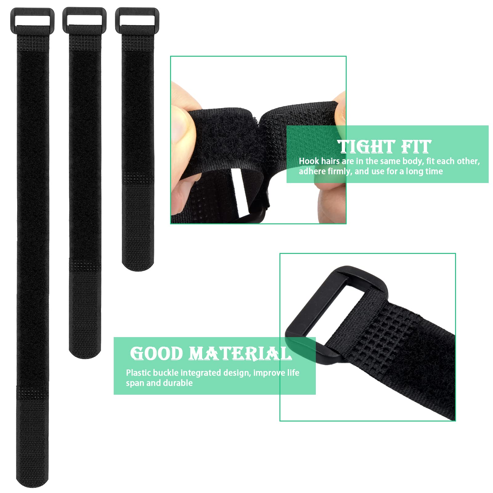 Fascette Cavi Riutilizzabili Velcro - 30 Pezzi In 3 Misure Per Organizzare Fili - Foto 2