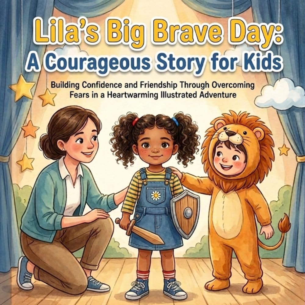 Lila's Big Brave Day: A Courageous Story for Kids: Building Confidence and Friendship Through Overcoming Fears in a Heartwarming Illustrated Adventure
