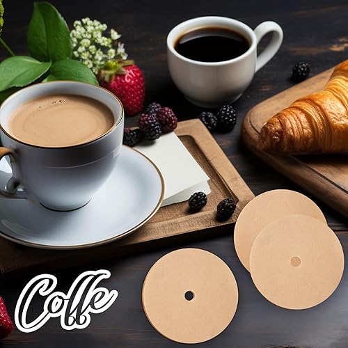 Miniatura 5 de 200 filtros de café percolador sin blanquear, filtro de papel de café desechable de 3.75 pulgadas para percolador Bozeman, papel de filtro de café