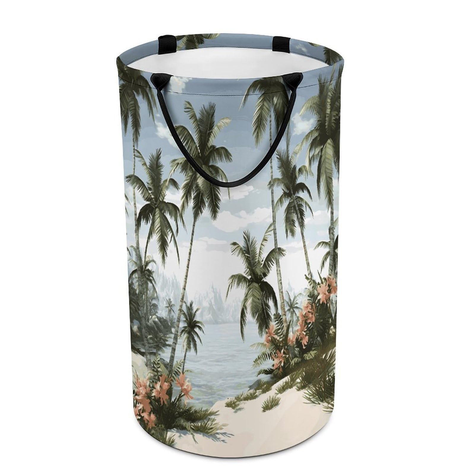 Tropical Palm Trees Dirty Clothes Basket Large Capacity Laundry Basket Freestanding Laundrys Hampers Tall Collapsible Clothes Hamper for Blankets Toys