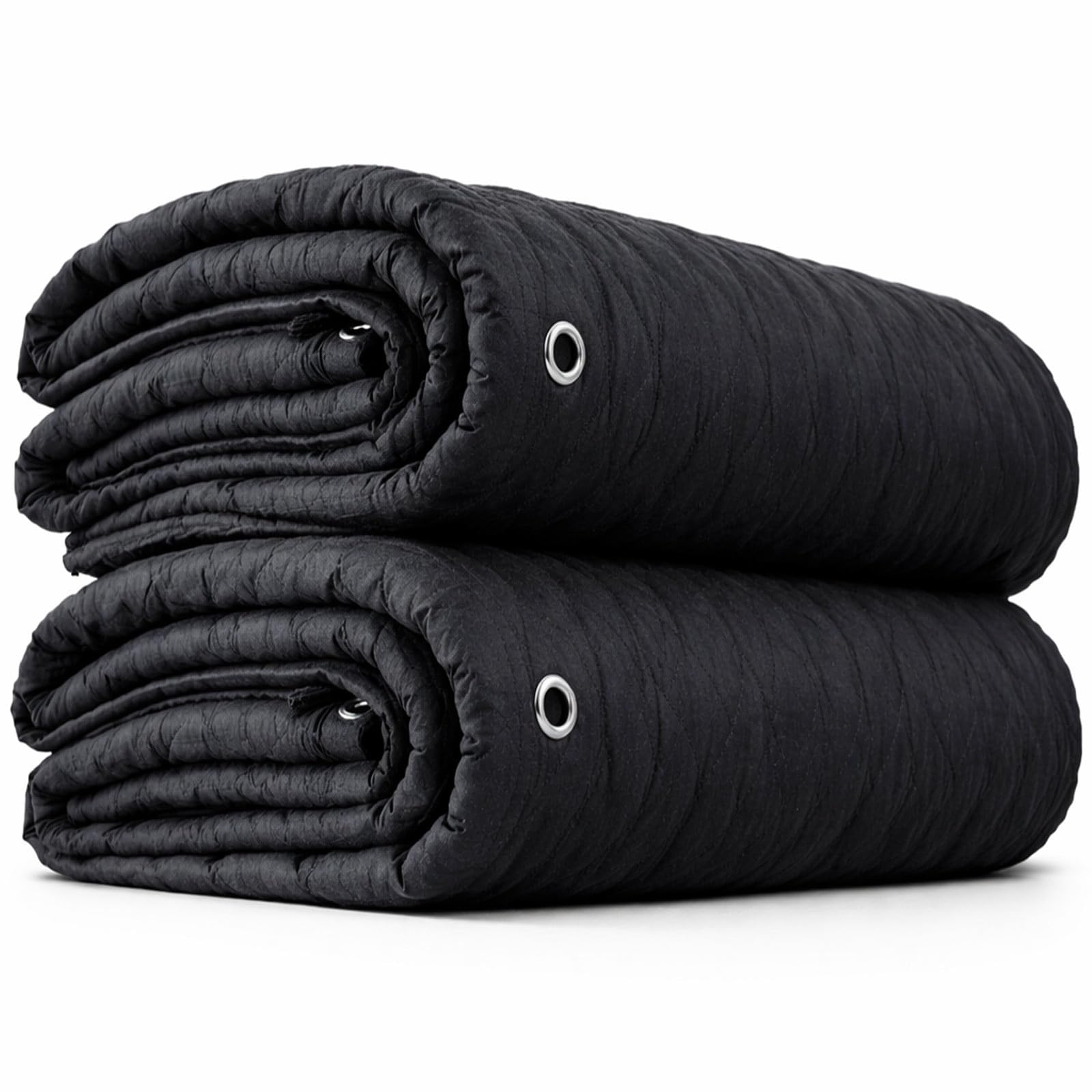 US Cargo Control 96" x 80" Extra Large Sound Dampening Blankets with Grommets (2-Pack), Light Blocking Acoustic Blankets for Wall Hanging and Studios, Machine Washable, 12LBS 96" x 80" (Pack of 2)