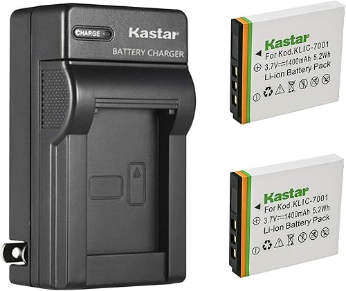 Miniatura 7 de Kastar Paquete de 1 cargador de batería K7001 y cargador de pared de CA para batería Kodak KLIC-7001, Kodak EasyShare MD863, EasyShare MX1063,