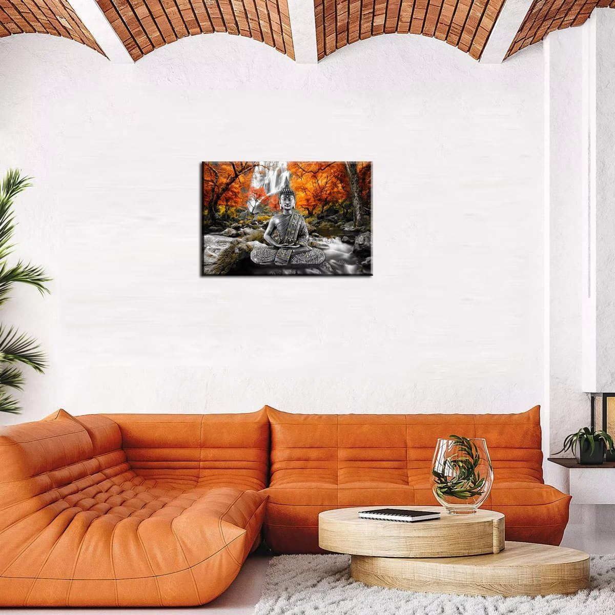 Buddha-Wandbild Auf Leinwand, Gerahmt – Zen-Deko Für Wohnzimmer & Büro
