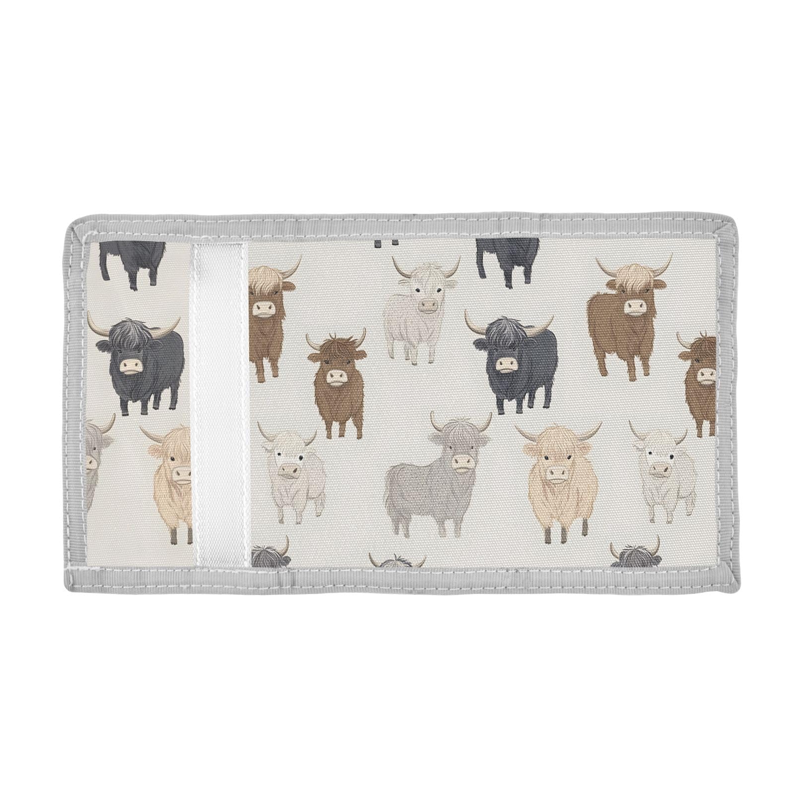 ALAZA Kids Wallets for Boys Girls Toddler Trifold Wallet Children Small Highland Cows with Zipper Coin Pocket