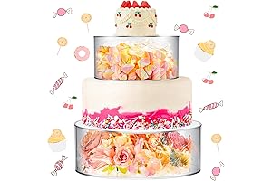 Sunnyray Tall Acrylic Clear Cake Cupcake Tier Stands for Parties