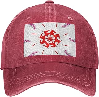 Spinning Flowers - Gorra de béisbol unisex para uso diario, para hombres y mujeres, de mezclilla lavada, ajustable, con ala curvada, color negro