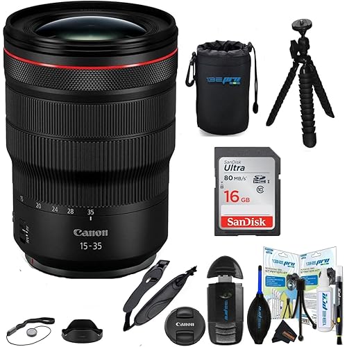 Canon RF 15-35mm F2.8 L is USM Lens with Sunshine Accessories Bundle - (Renewed)