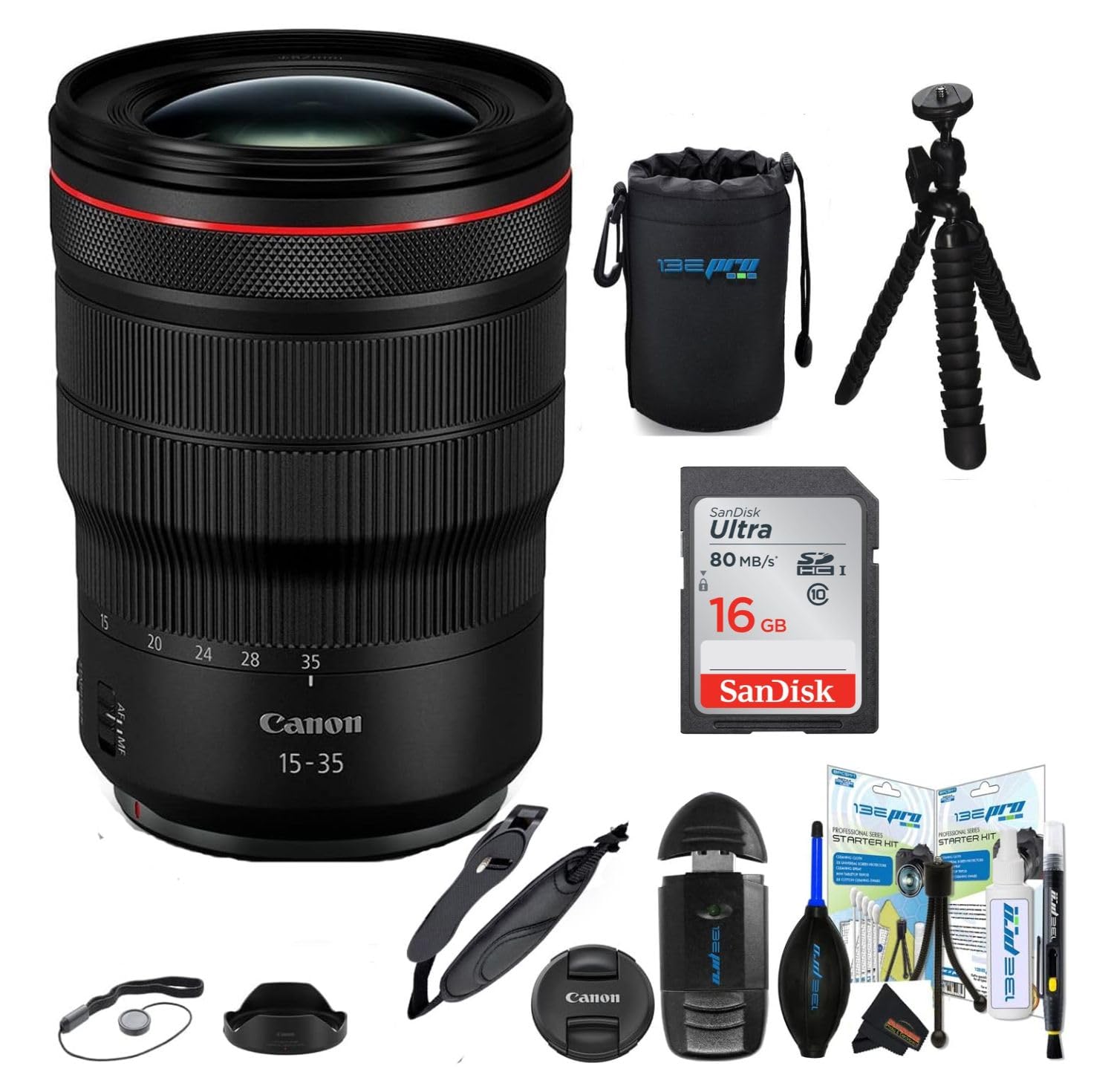 Canon RF 15-35mm F2.8 L is USM Lens with Sunshine Accessories Bundle - (Renewed)