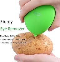 Vista 6 de Paquete de 2 cepillos verdes seguros para verduras, cepillo para frutas y verduras, cepillo de limpieza de verduras para cocina, sin BPA